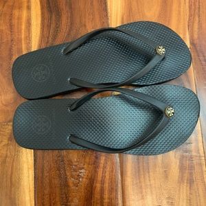 Tory Burch Flip Flops- Black size 8